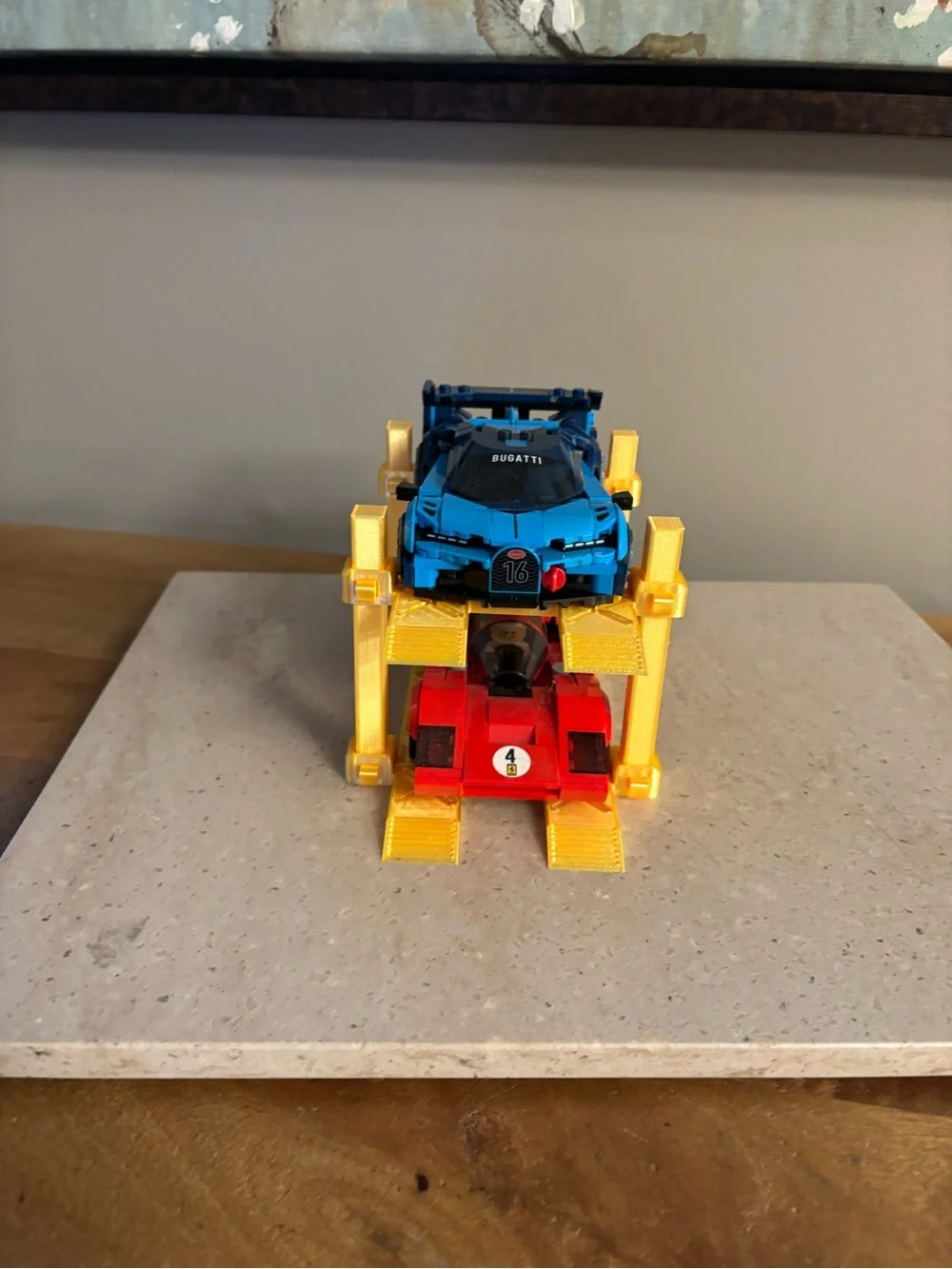 Garage display for Lego Speed Champion Two-Tier Parking Rack cars NOT included